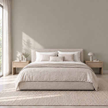 Root matte Silk interieurfolie als wand in slaapkamer