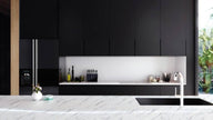 Polished White marmer steenlook interieurfolie toegepast in interieur