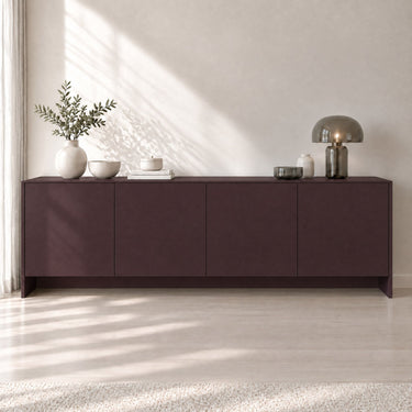 Plum matte interieurfolie op dressoir in woonkamer