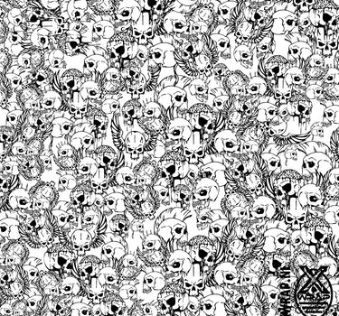 Skulls wrap pattern - xwrapshop