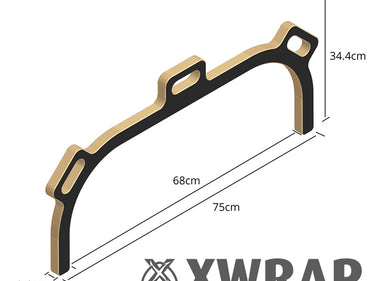 U-vorm wrap montage houder groot XWrap - maten 34,4cm x 68cm x 1.4 cm